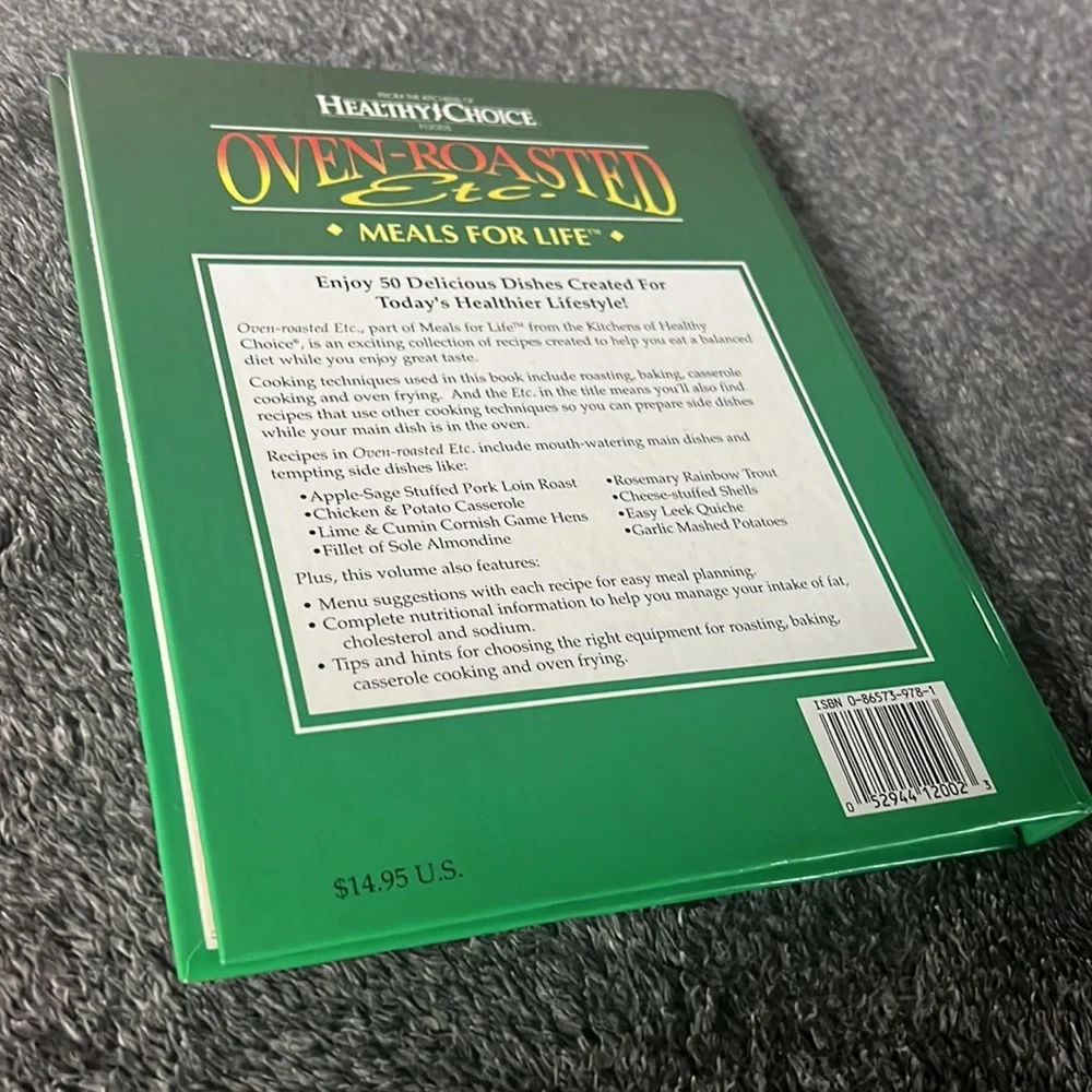 OVEN ROASTED ETC MEALS FOR LIFE HARDCOVER SPIRAL BOUND COOKBOOK BY HEALTY CHOICE
